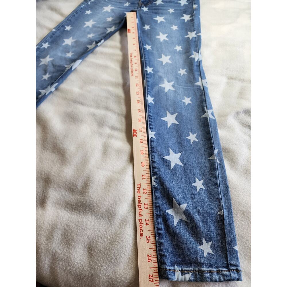 Judy Blue Star Print Skinny Fit Jeans Medium Wash Denim JB84145 Womens 3/26 - Picture 9 of 10